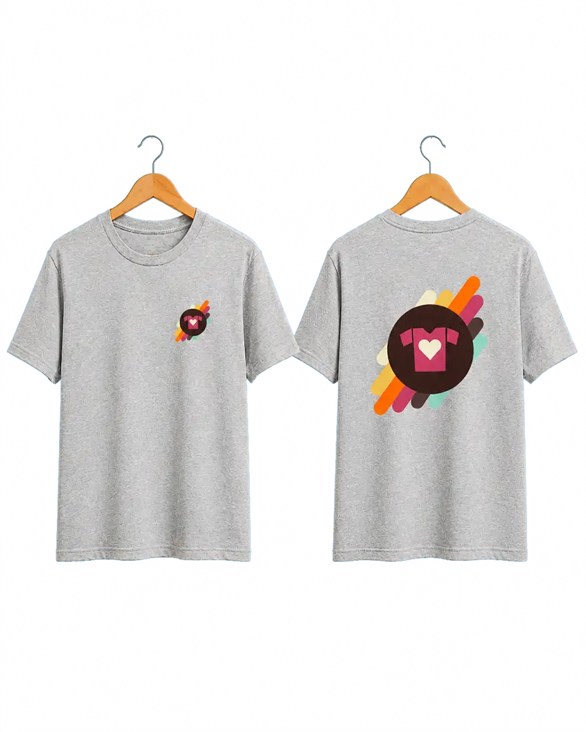 Dos remeras con estampas combinadas en el frente y la espalda