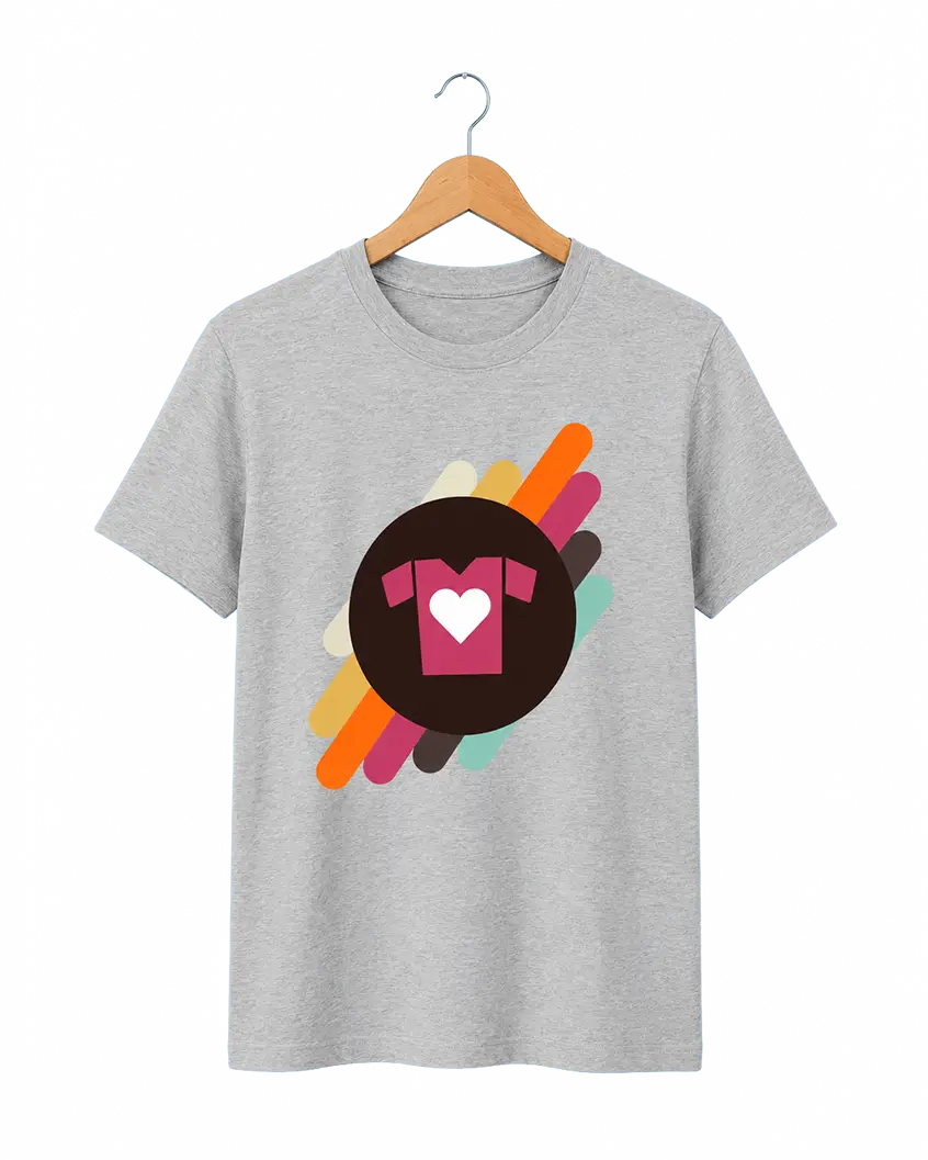 Remera con un diseño grande estampado en el frente